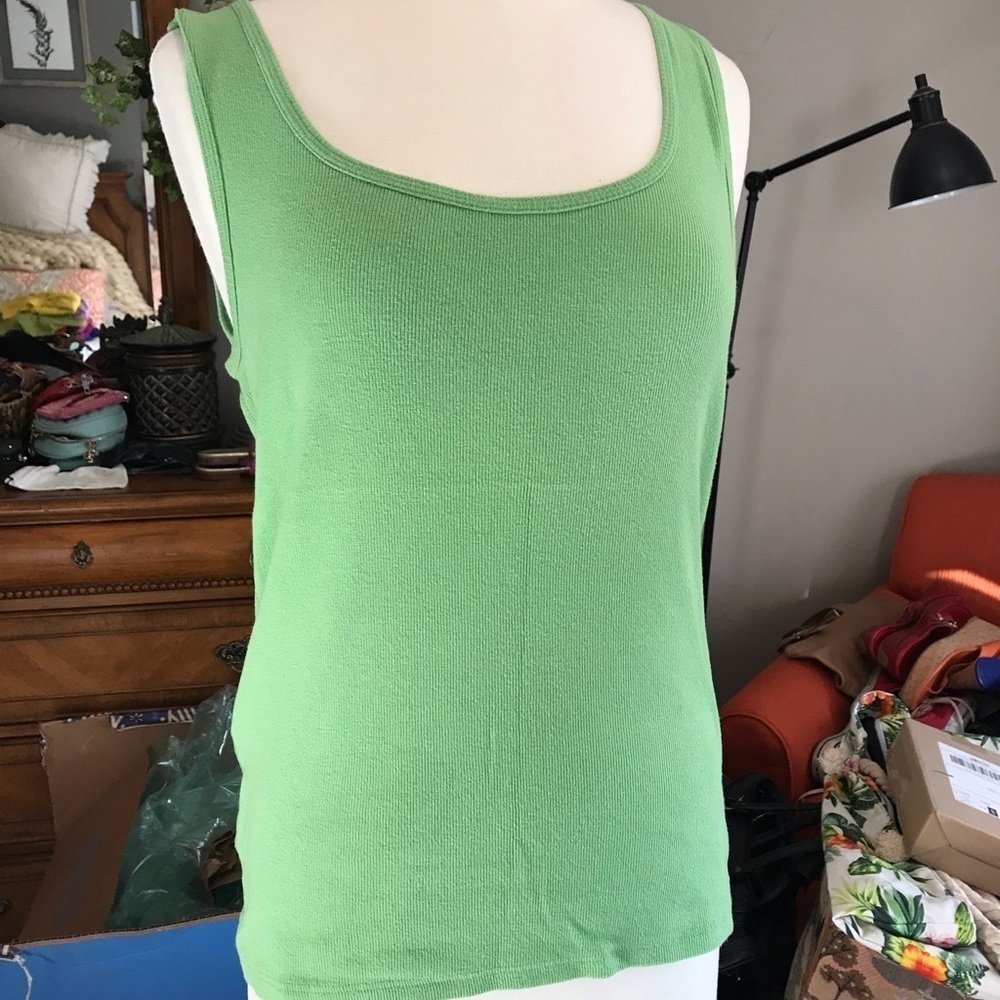 Green Ribbed Tank